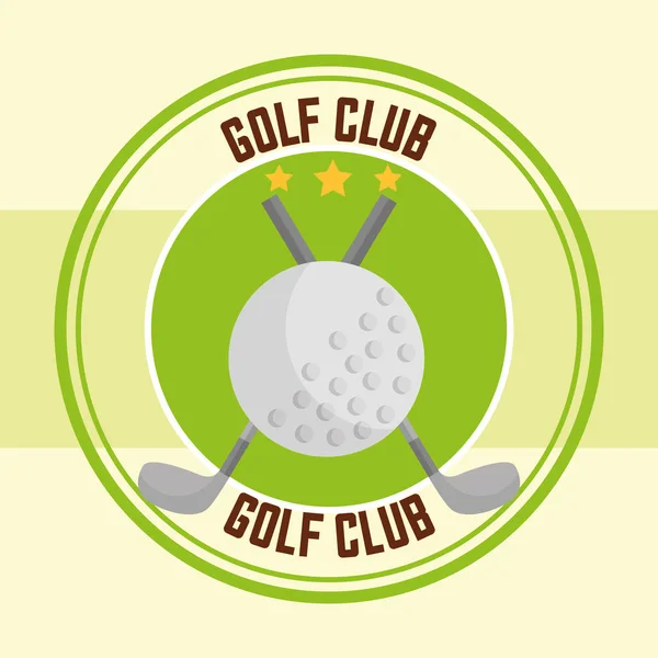 Golfclubs bal sport stempel ontwerp — Stockvector