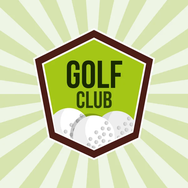 Palline da golf emblema del torneo sportivo — Vettoriale Stock