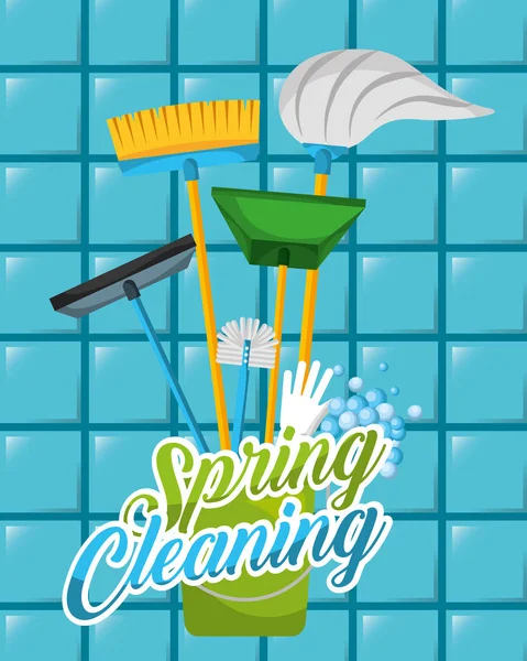 Spring cleaning concept — Stock Vector