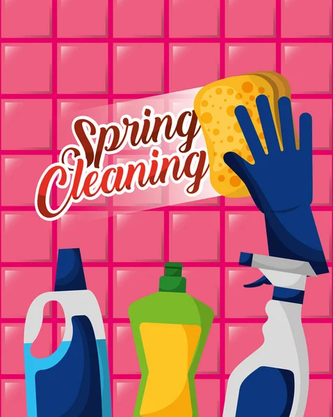 Concepto de limpieza primavera — Vector de stock