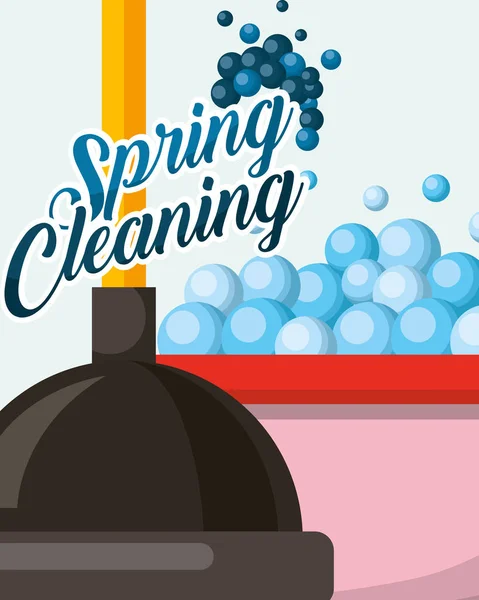 Conceito de limpeza Primavera — Vetor de Stock