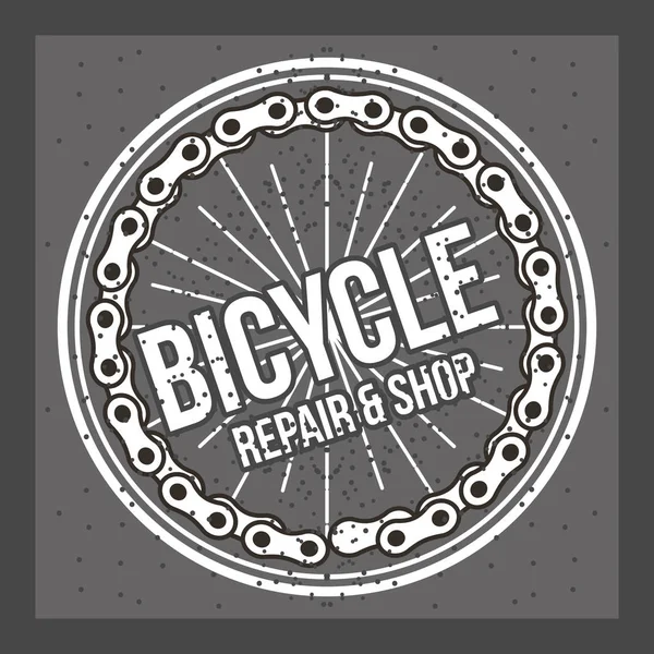 Cykelreparation och butik — Stock vektor