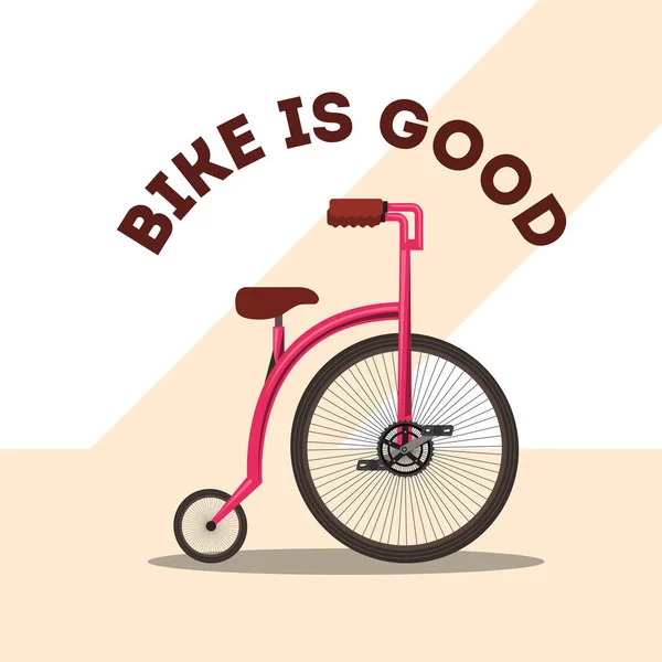 Giro in bicicletta è buono stile di carta di design — Vettoriale Stock