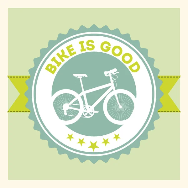 Bisiklete binmek iyi tasarım kartı tarzıdır — Stok Vektör