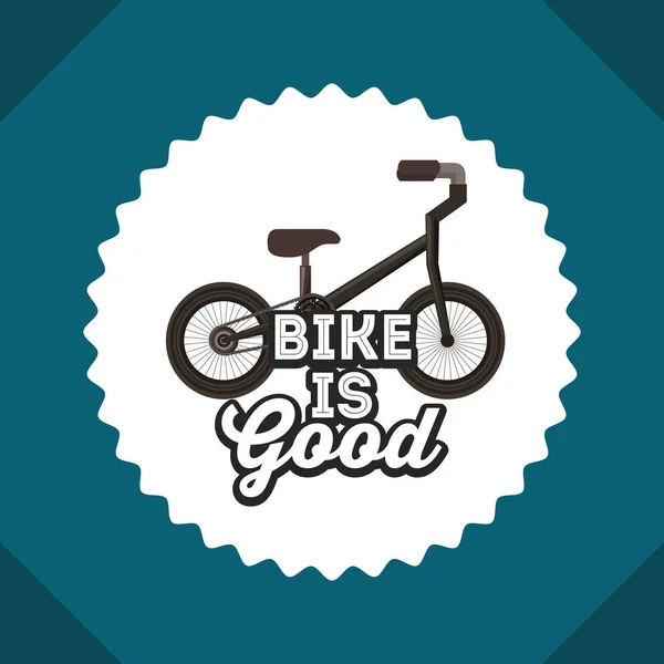 자전거 타기는 좋은 디자인 카드 스타일 — 스톡 벡터
