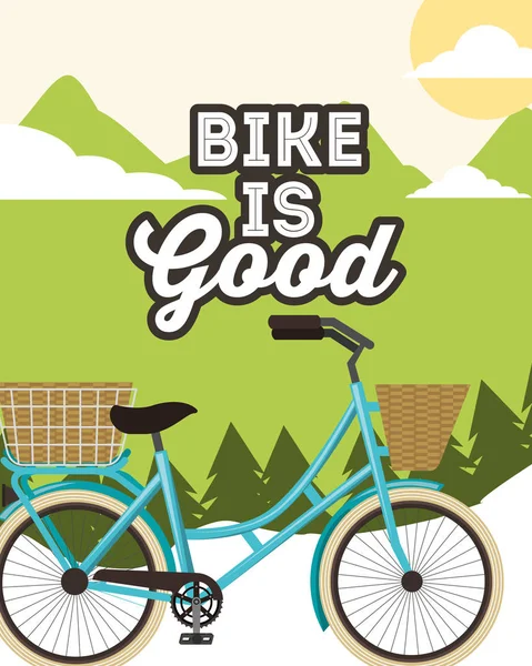 Passeio de bicicleta é bom estilo de cartão de design —  Vetores de Stock
