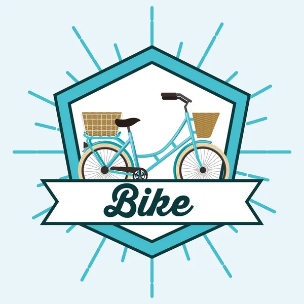 骑自行车是很好的设计卡风格 — 图库矢量图片