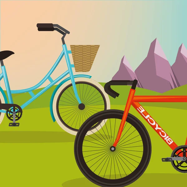 Paseo en bicicleta es un buen estilo de tarjeta de diseño — Vector de stock