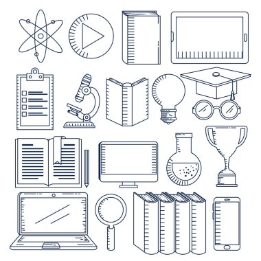 Eğitim satırındaki Icons set