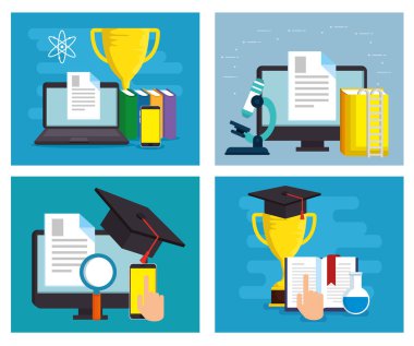 Eğitim satırındaki Icons set