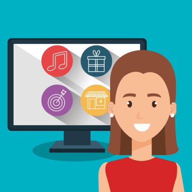 bilgisayar karakter kadınla