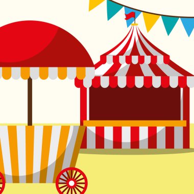 çadır ve gıda booth karnaval Eğlence Fuarı Festivali