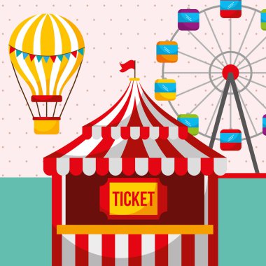 Bilet booth dönme dolap karnaval Eğlence Fuarı Festivali