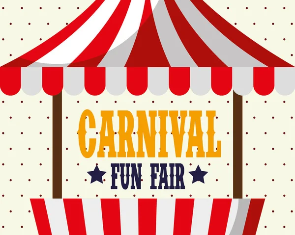 Cabine carnaval diversão feira festival cartaz retro —  Vetores de Stock