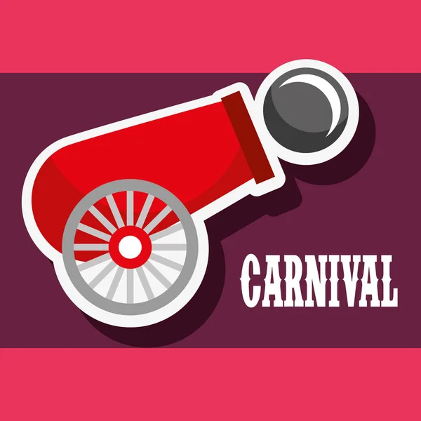 Cannon piłka plakat carnival wesołe miasteczko Festiwal — Wektor stockowy