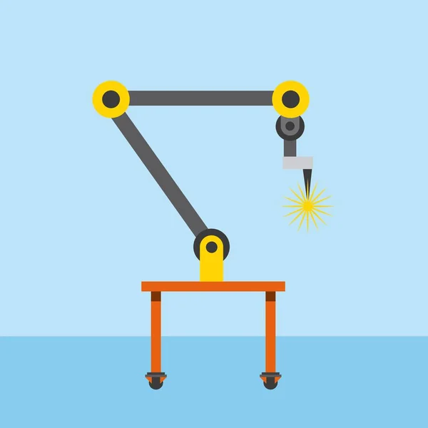 Industriell svetsning robotarm för fordonsindustrin — Stock vektor