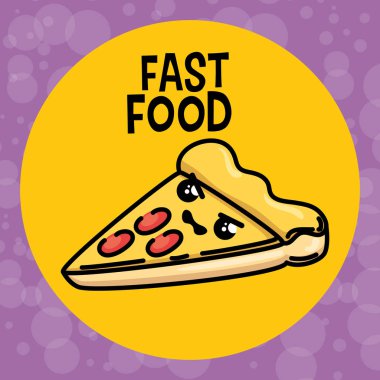 güzel pizza kawaii karakter