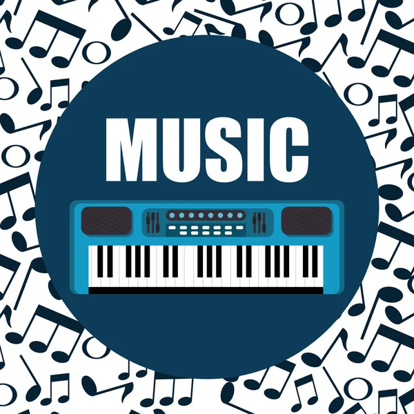 Synthesizer musical instrument icon — Stock Vector