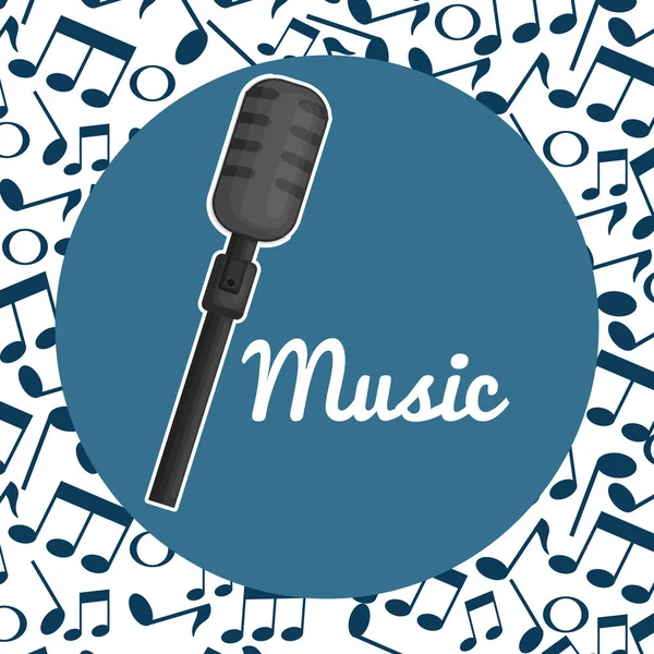 Mikrofon Konzert musikalische Ikone — Stockvektor