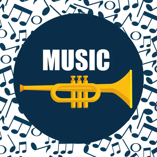 Труба інструмент музична ікона — стоковий вектор
