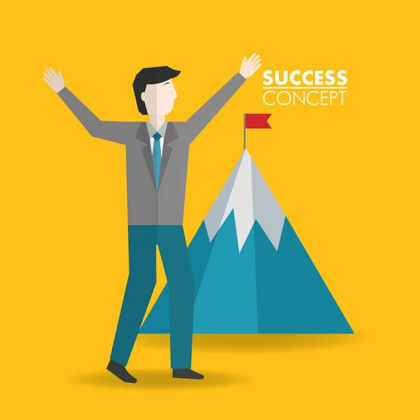 Success concept card — Stock Vector