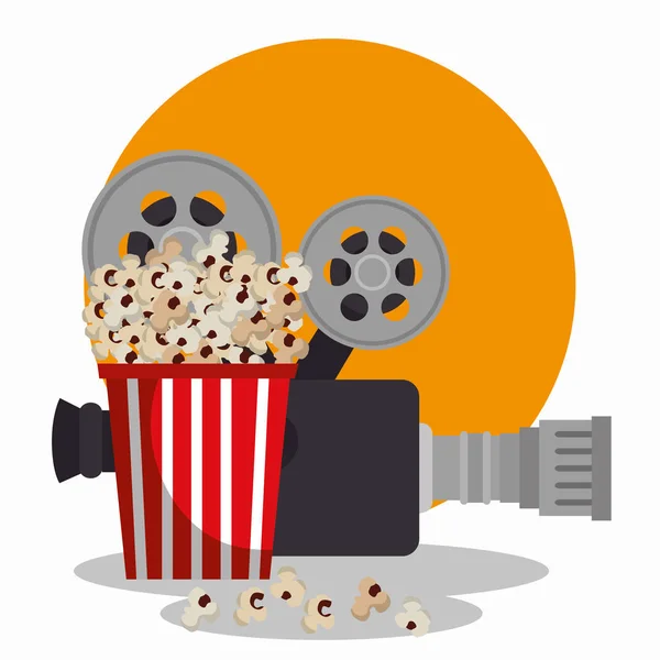 Iconos de cine de cámara de vídeo — Vector de stock