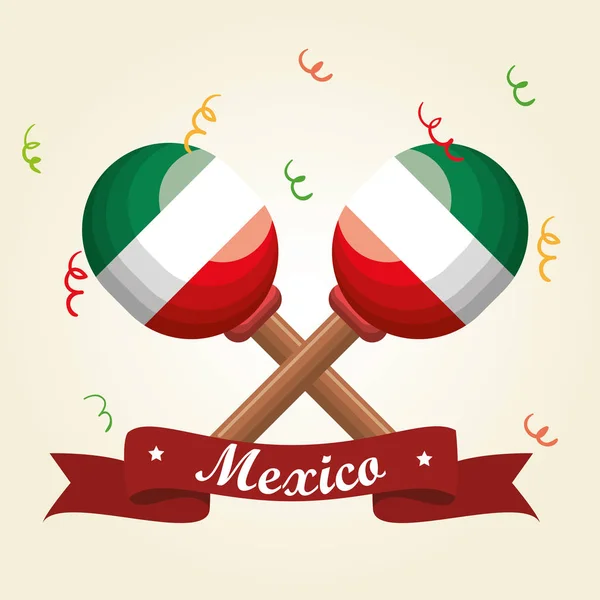 メキシコ マラカス祭楽器 — ストックベクタ