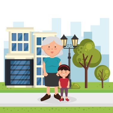 Büyükanne torunu karakterlerle