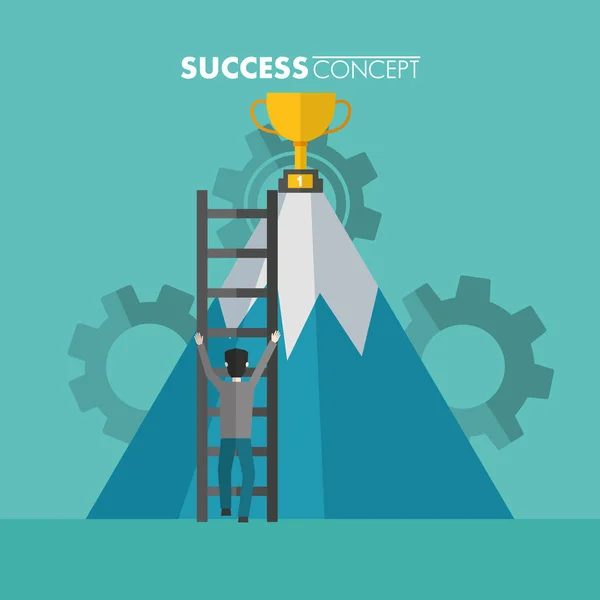 Success concept winner card — Stock Vector