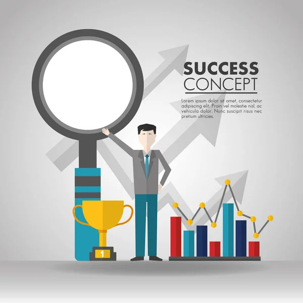 Success concept card — Stock Vector