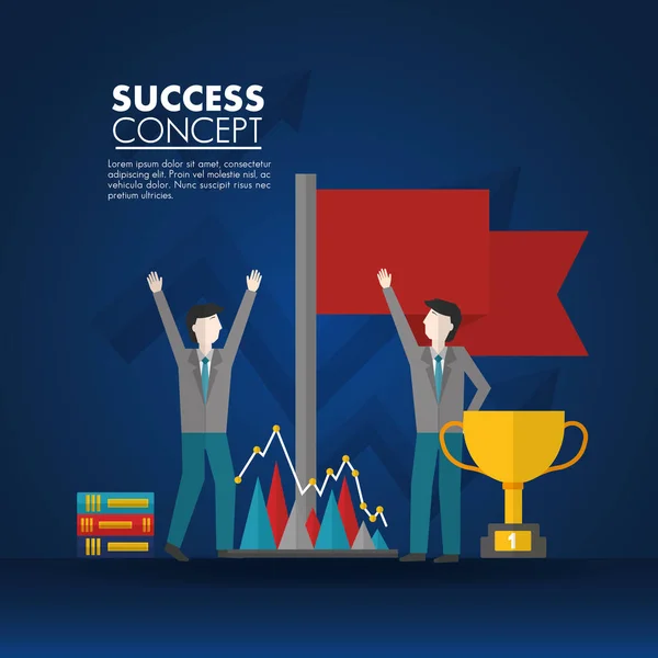 Success concept card — Stock Vector