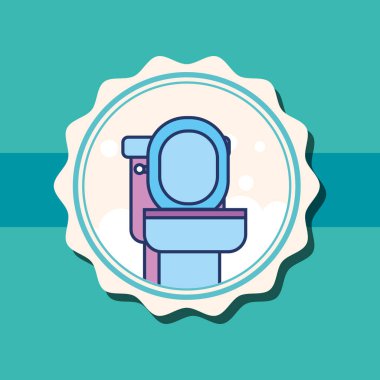 tuvalet seramik çizgi film afiş banyo