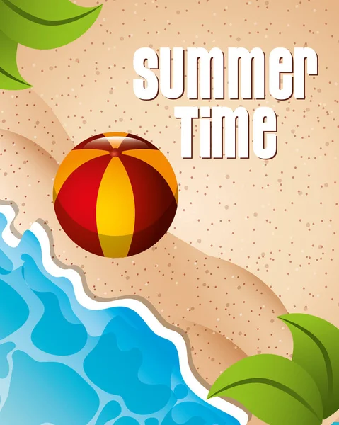 여름 시간 개념 — 스톡 벡터