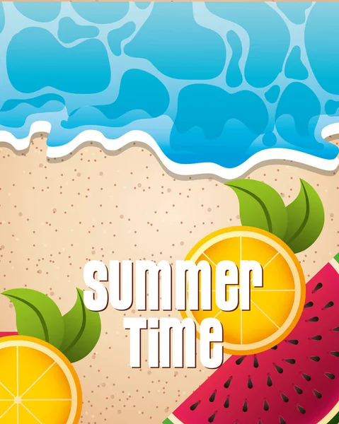 여름 시간 개념 — 스톡 벡터