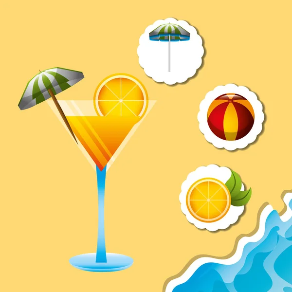 Summer time concept — Stock Vector