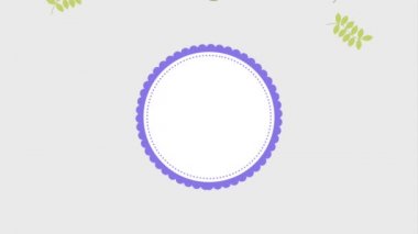 çiçekler çerçeve şablonu çiçek dekorasyon yuvarlak