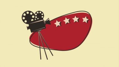 Retro projektör film kamera billboard vintage