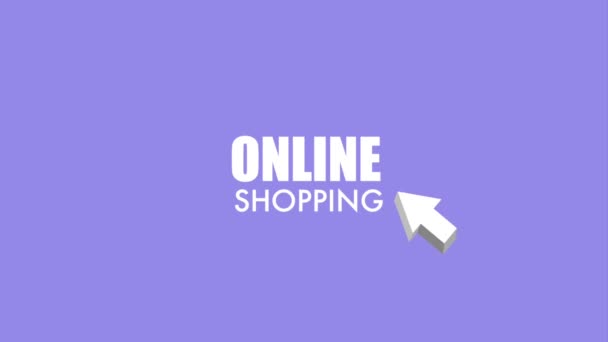 Animación de compras en línea — Vídeo de stock