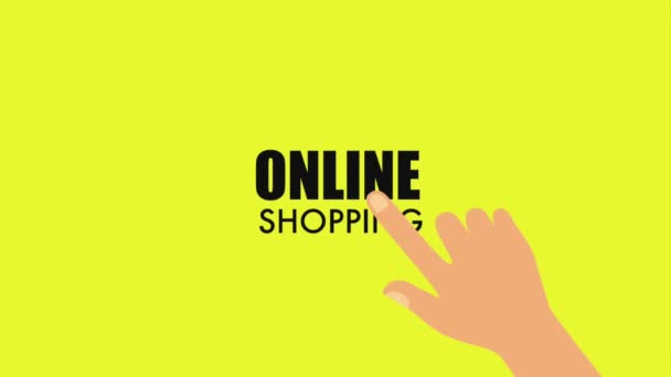 Online nakupování animace — Stock video