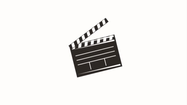 Filme filme clapper board clique em movimento — Vídeo de Stock