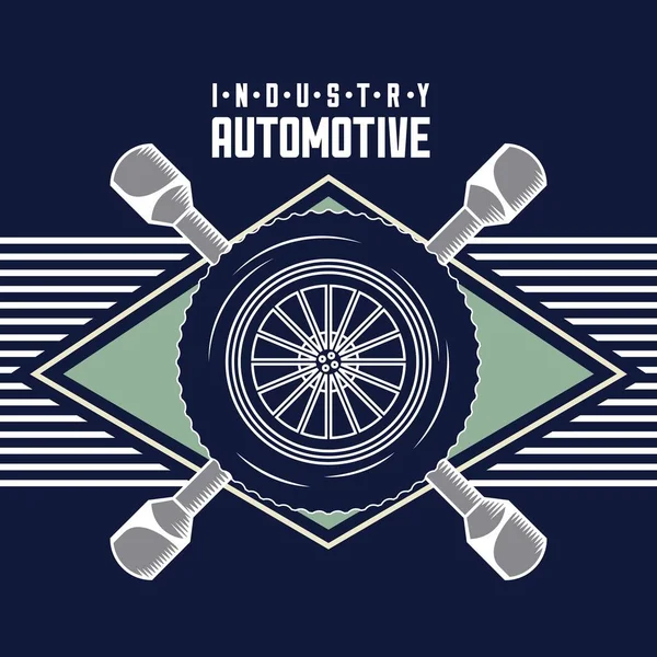 Tarjeta de la industria automotriz — Vector de stock