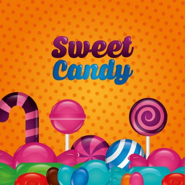 tatlı şeker kamışı lezzet bombom alminds nane şekeri vektör çizim