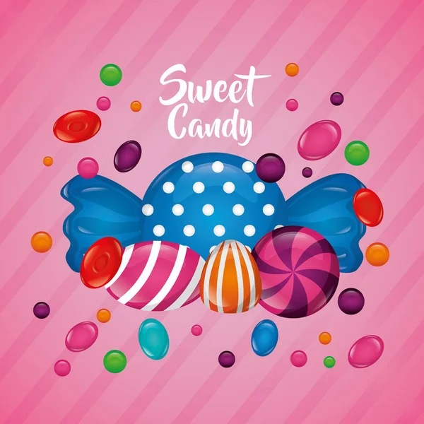 Dulce caramelo concepto — Vector de stock