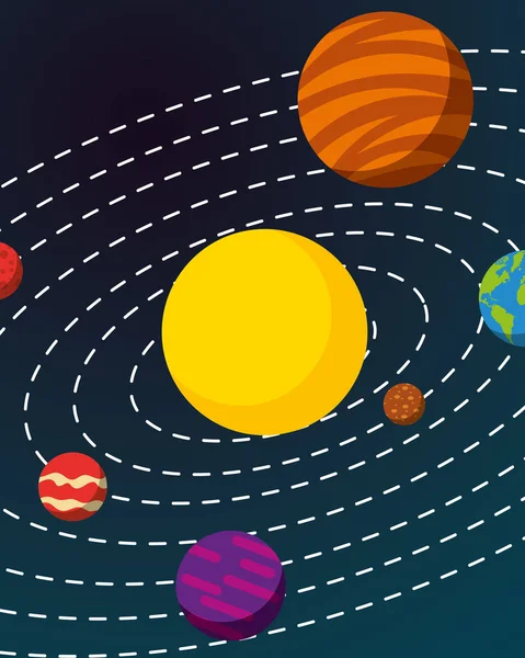 Космическая солнечная система — стоковый вектор