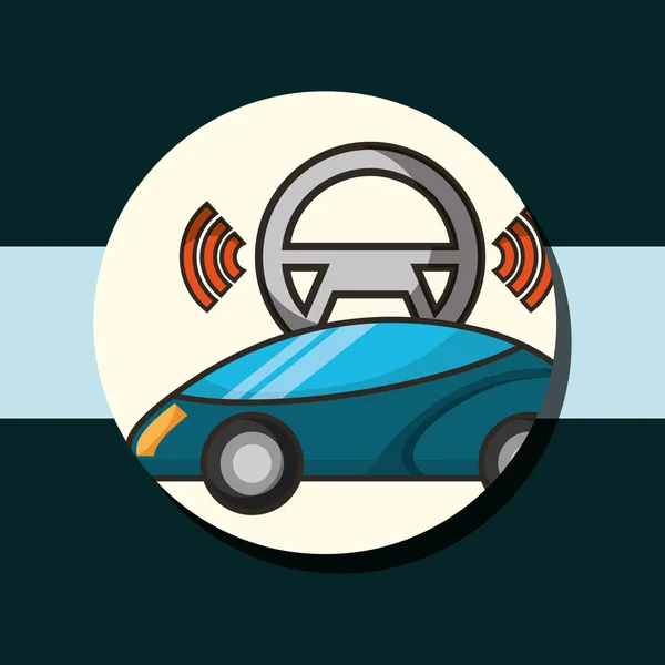Автономный автомобиль — стоковый вектор