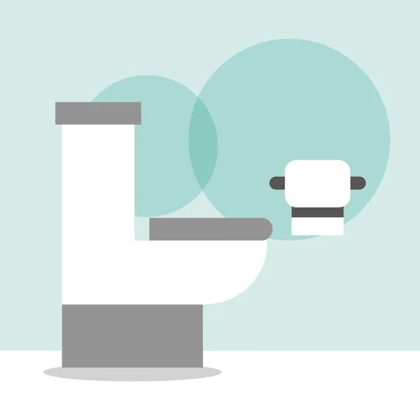 Vaso sanitário branco e papel cartoon banheiro —  Vetores de Stock