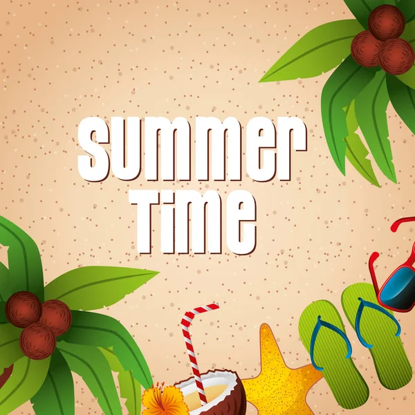 Summer time concept — Stock Vector
