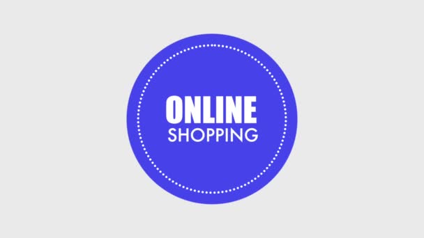 Online-Shopping Smartphone Suche Geschenk Farbe Abzeichen — Stockvideo