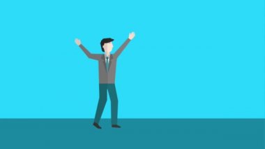 el iş oklarla yukarı sallayarak işadamı