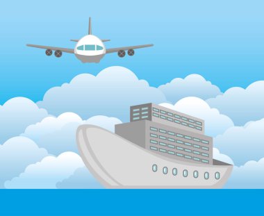 cruice gemi seyahat simgesi